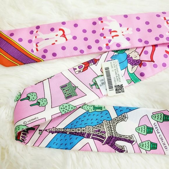 Hermes Twilly Les Nouveaux Amoureux de Paris LAST ONE! - Picture 6 of 7